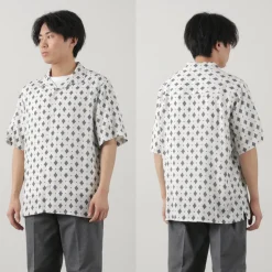 WAX LONDON / Didcot Short Sleeve Shirt Ditsy Tile