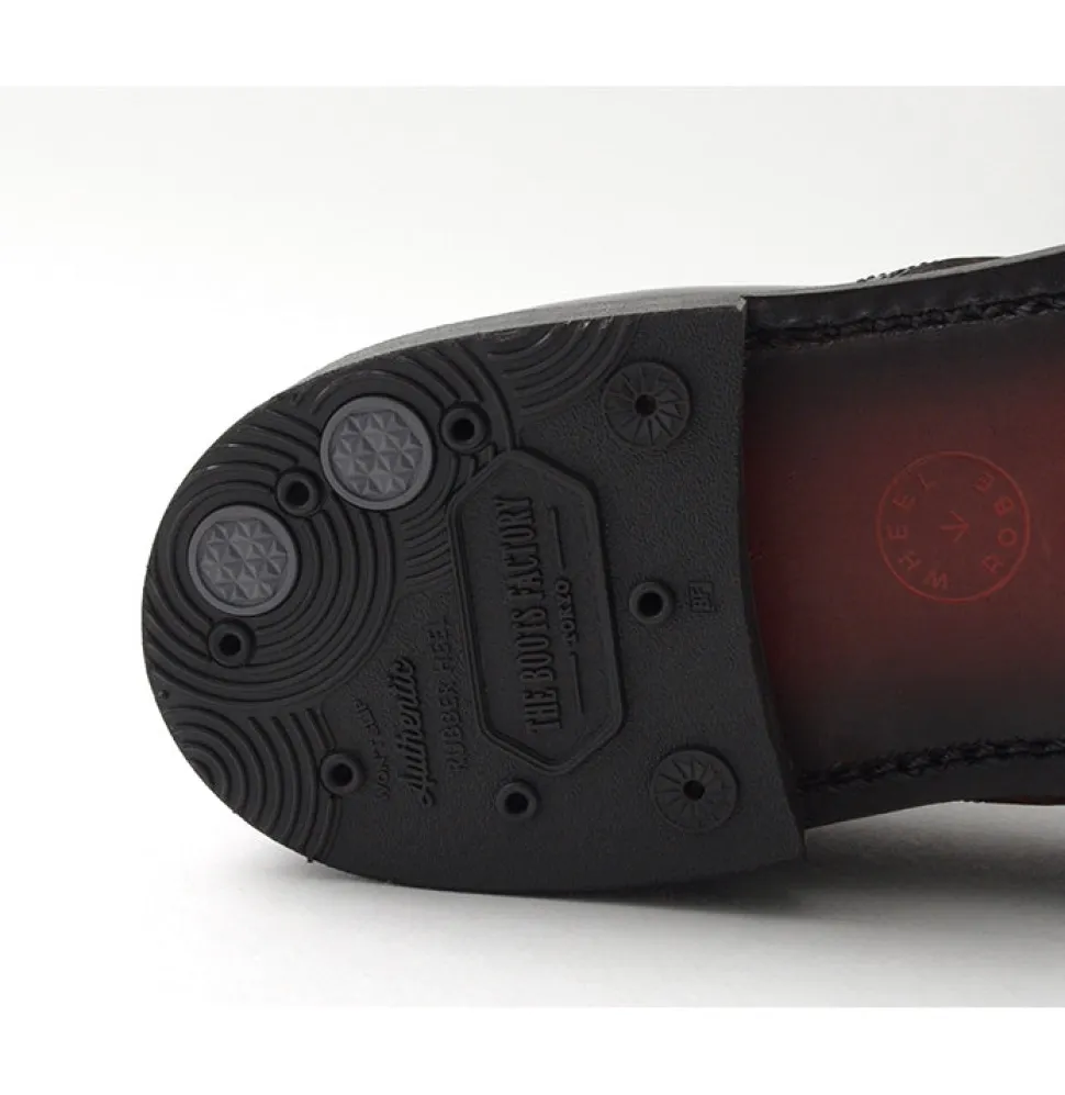 WHEELROBE / 15078 Heavy Stitching Moc Toe Leather Shoes