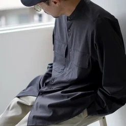 WHITE MOUNTAINEERING / Stretch Band Collar Shirt