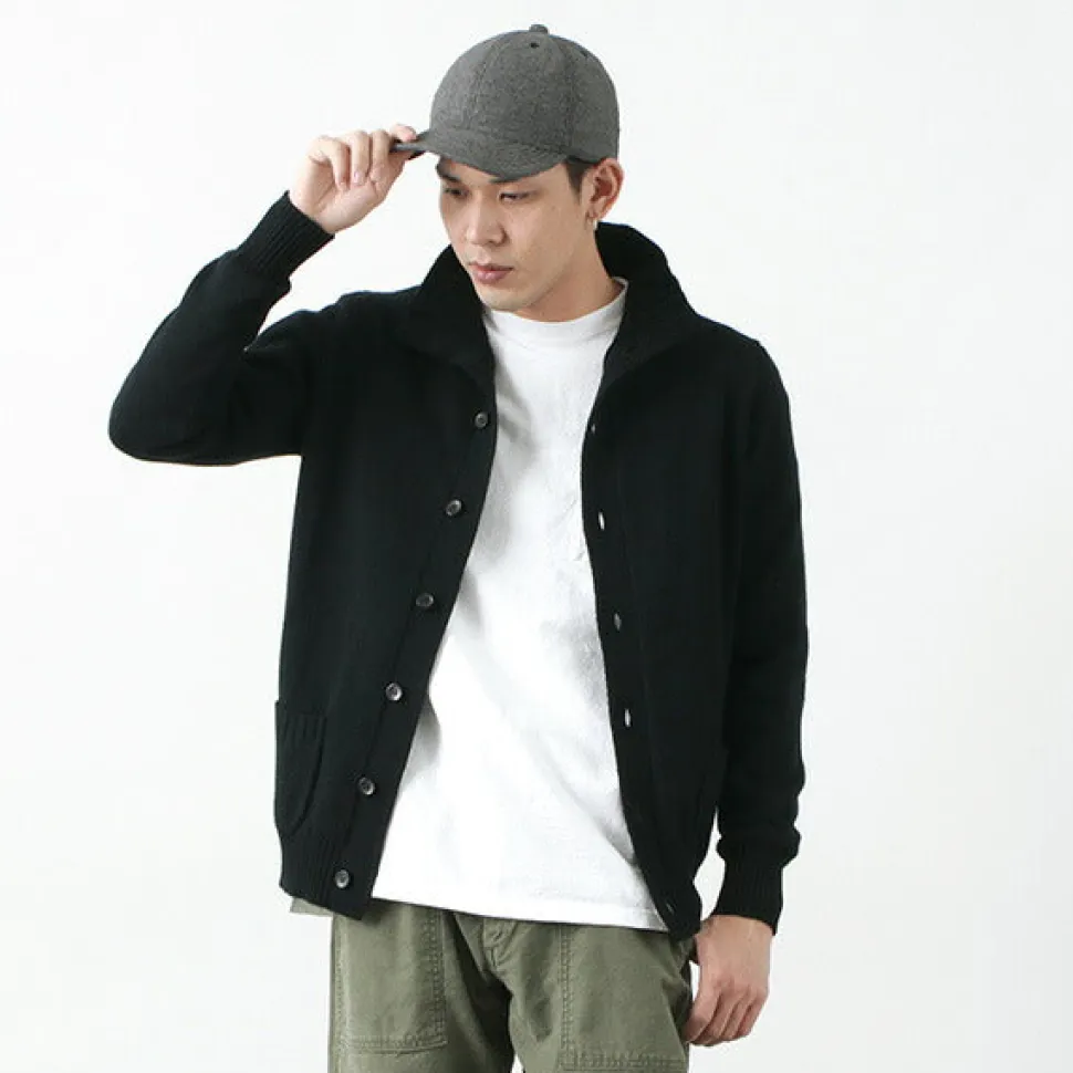 WILLIAM LOCKIE / Lambs Wool Turtleneck Cardigan