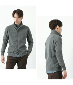 WILLIAM LOCKIE / Lambs Wool Turtleneck Cardigan