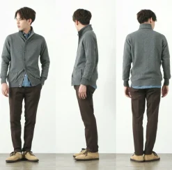 WILLIAM LOCKIE / Lambs Wool Turtleneck Cardigan
