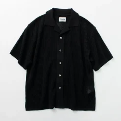 YONETOMI NEW BASIC / Cotton SUKASHI Knit Shirt