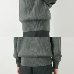 YONETOMI NEW BASIC / Extra Fine Wool Ribbed Knit Pullover