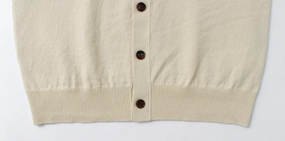 YONETOMI NEW BASIC / Rigid Cashmere Knit Cardigan