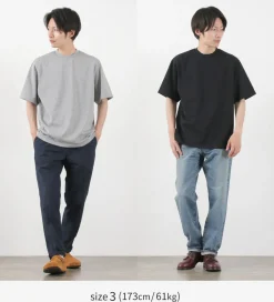 YONETOMI NEW BASIC / Side Round body knitted T-shirt