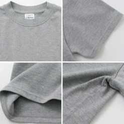 YONETOMI NEW BASIC / Side Round body knitted T-shirt