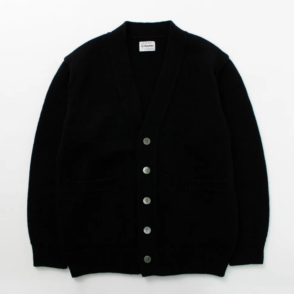 YONETOMI NEW BASIC / Soft lamb wool knit cardigan