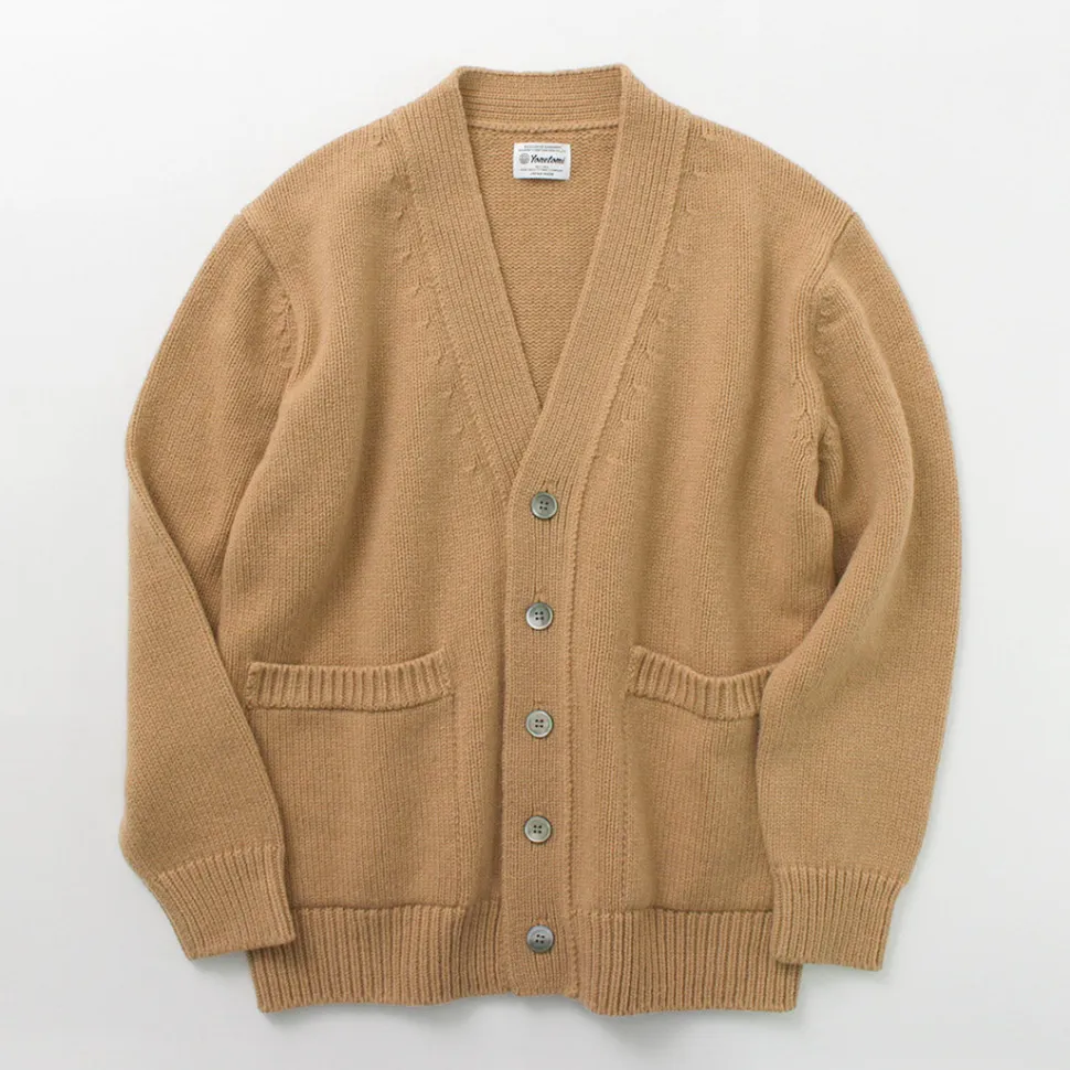 YONETOMI NEW BASIC / Soft lamb wool knit cardigan