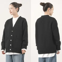 YONETOMI NEW BASIC / Soft lamb wool knit cardigan