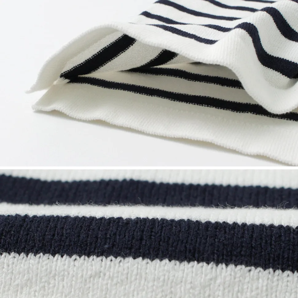 YONETOMI NEW BASIC / Wave Cotton Basque Knit Pullover